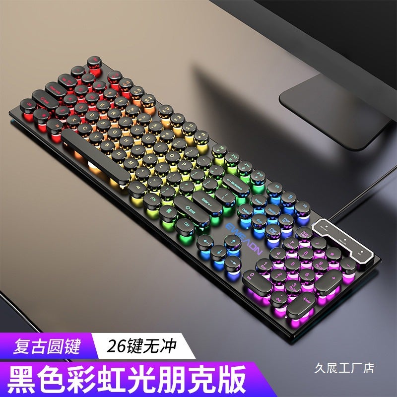 لوحة مفاتيح ميكانيكية سلكية RGB بلمسة بونك للألعاب ومكتب الكمبيوتر - Image 2